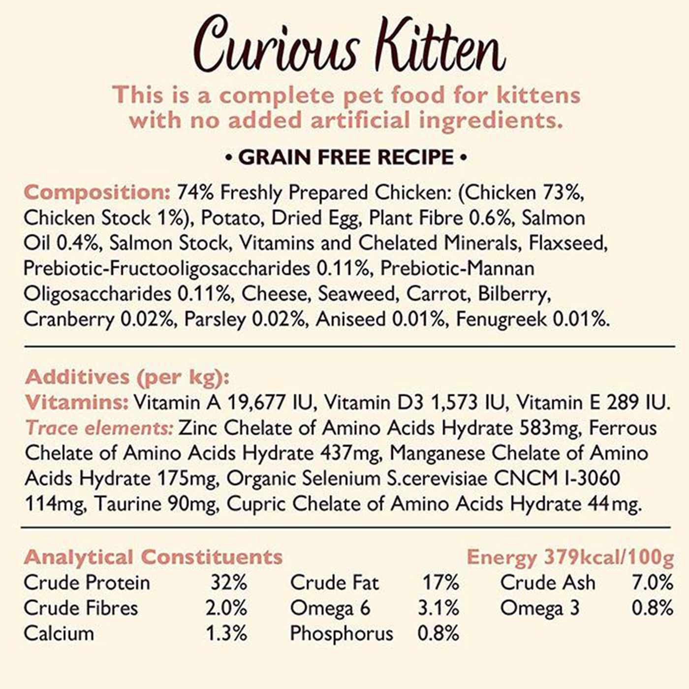 Lily's Kitchen Chicken & White Fish Kitten Dry Food 800g