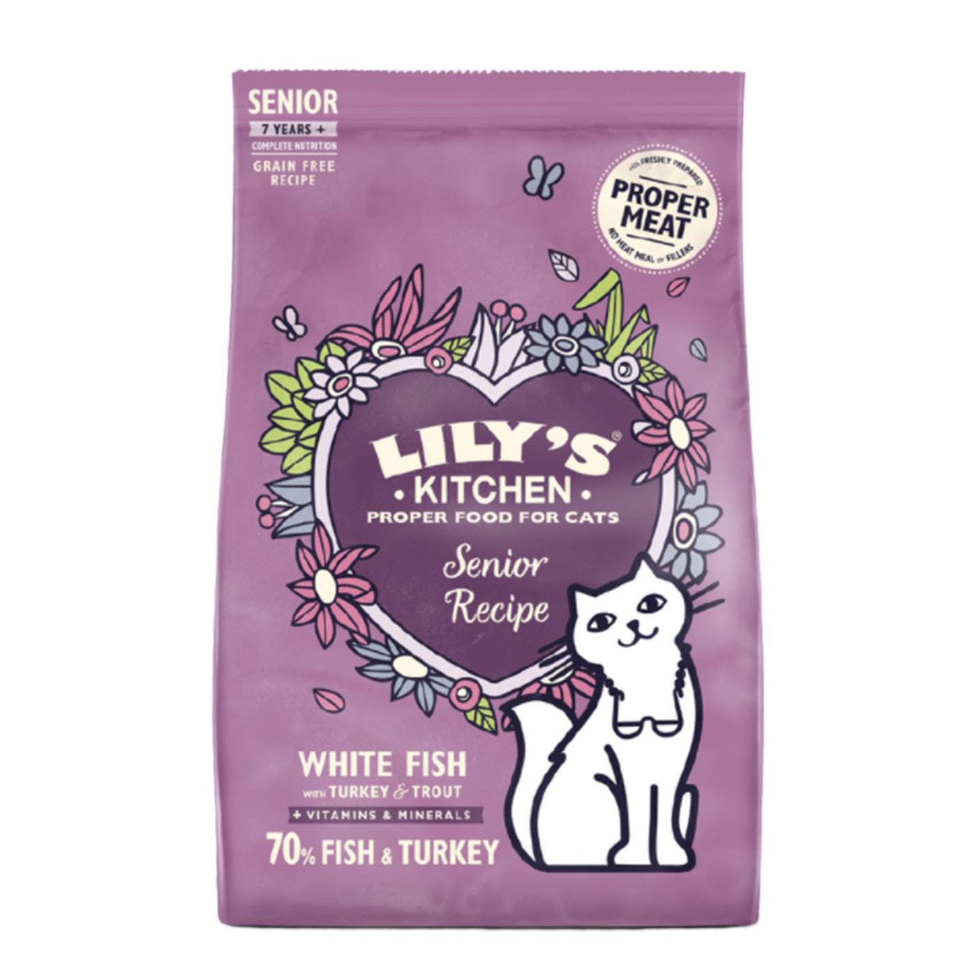 Lily's Kitchen Fish & Turkey Senior Dry Cat Food 800g
