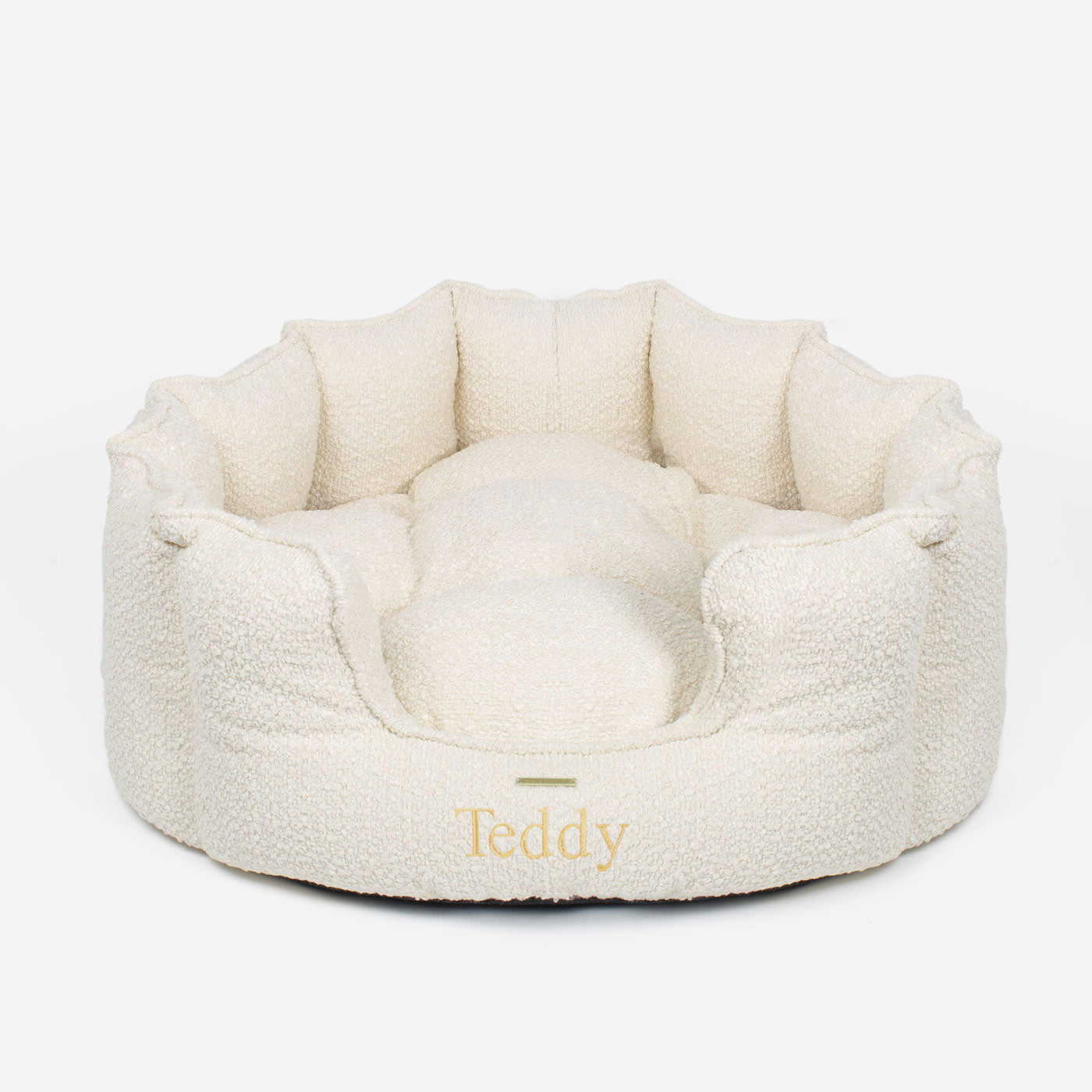 High Wall Bed For Cats With Removable Covers in Bouclé by Lords & Labradors