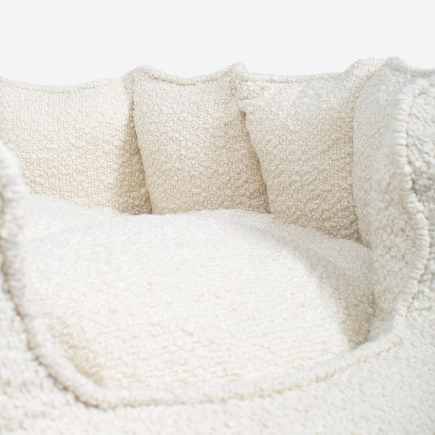 High Wall Bed For Cats With Removable Covers in Bouclé by Lords & Labradors