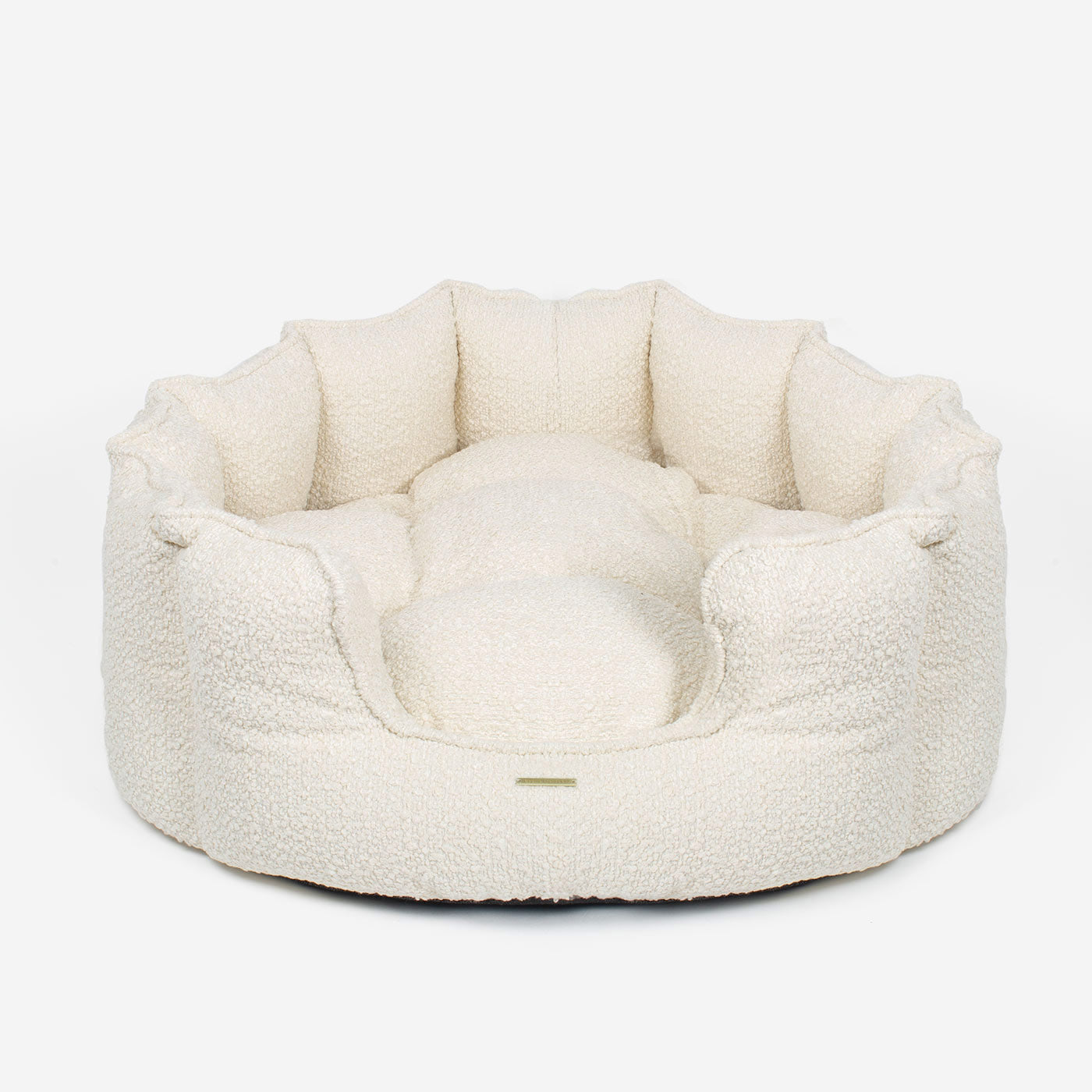 High Wall Bed For Cats With Removable Covers in Bouclé by Lords & Labradors