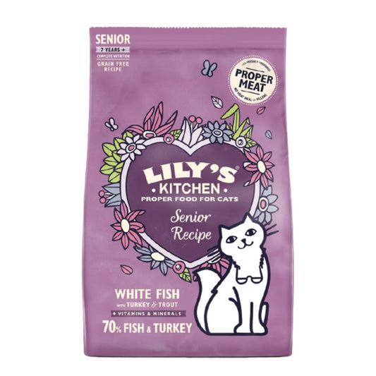 Lily's Kitchen Fish & Turkey Senior Dry Cat Food 800g